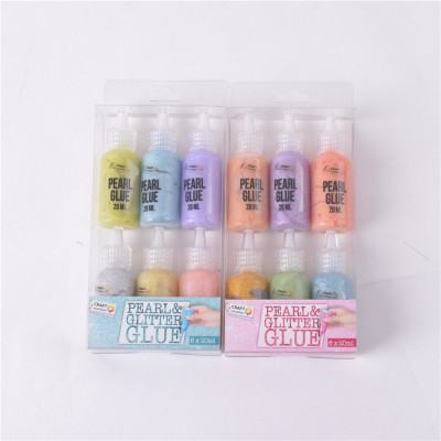 Child Drawing Coloring Paint Glue Glitter Glue Handmade DIY Ingredients Painting Nail Pearl Glue