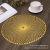 Spiral PVC Bronzing Cutout Mat Heat Insulation Non-Slip Placemat Tea Table Cloth Table Mat Decorative Pad Western-Style Placemat