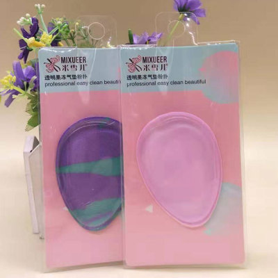Factory Direct Sales Michelle Silicone Puff Makeup Beauty Egg Jelly Powder Puff Smear-Proof Makeup Cushion Powder Puff