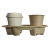 Disposable Degradable 2-compartment Sugar Cane Paper Pulp Saucer Take out Take Away Outdoor Coffee Milk Tea Cup Holder