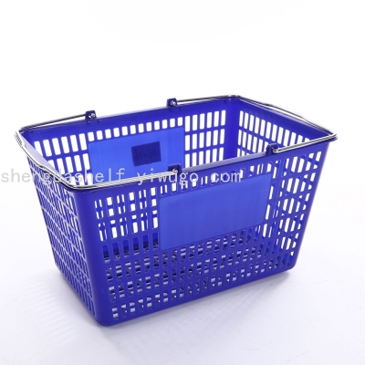 Supermarket Shopping Basket  Shopping Basket Metal Handle Shopping Basket Plastic Basket Basket