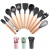 Silicone Kitchenware 11-Piece Kitchen Cooking Spoon and Shovel Spatula Hook Storage Bucket 12-Piece Kitchenware Set