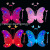 Light-Emitting Butterfly Wings Four-Piece Set Halloween Girl Performance Props Children's Double-Layer Butterfly Yarn Ss