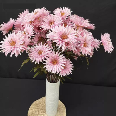  Real touch Crab Chrysanthemum Short Branch Artificial Flowers for Home Wedding Decoration Fake Plants
