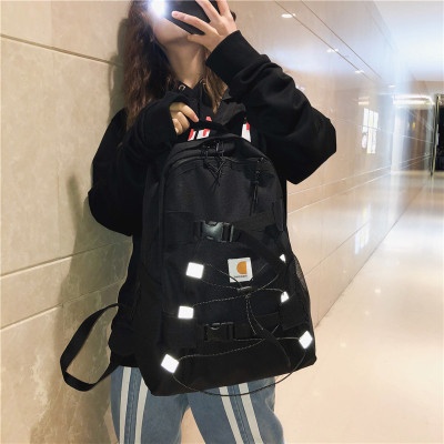 Hong Kong Style Schoolbag Korean College Large Capacity Students' Street Shot Backpack Men and Women Fashion Trend Ins Backpack Harajuku