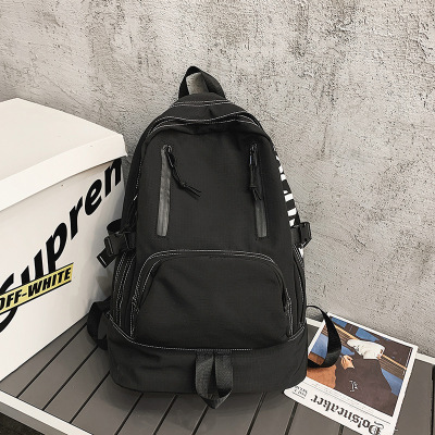 Waterproof Trendy Large-Capacity Backpack Contrast Color Men's and Women's Student Minimalist Campus Travel Bag Computer Backpack