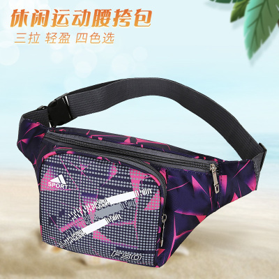 New Business Men's and Women's Outdoor Fashion Money Collection Multi-Purpose Package Nylon Cloth Mobile Phone Bag Waterproof Crossbody Bag Waist Bag