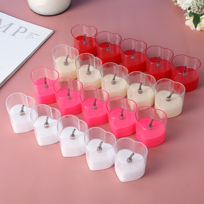 Led Small Love Candle Birthday Wedding Valentine's Day Electronic Candle Confession Props Wholesale Small Tea Light