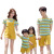 Parent-Child Wear Summer 2021 New Three-Mouth Four-Mouth Mother-Child Short-Sleeved T-shirt Mother-Daughter Strap Striped Sports Suit