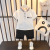 Boys Summer Suit 2021 New Baby Children's Clothing Children Clothes Baby Boy Summer Lapels Short Sleeve Two-Piece Set