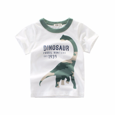 Korean Style Children's Clothing New 2021 Summer Boy's Short-Sleeved T-shirt Wholesale Fashion Fashion Brand Children's Clothing One Piece Consignment