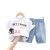 Baby Boy Summer Clothes Suit 2021 New Baby Clothes Boys Summer Cartoon Smiley Printed Short Sleeve Two-Piece Set