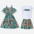 New Parent-Child Clothing Summer Clothing Seaside Holiday Family Pack off-the-Shoulder Mid-Length Bohemian Dress