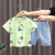 Baby Boy Summer Clothes Suit 2021 New Baby Clothes Western Style Boys' Summer Full Printed Calf Short Sleeve Two-Piece Set