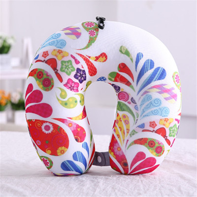 Customized Slow Rebound EPS Particles Travel U-Shaped Pillow Neck Pillow Outdoor Travel Pillow Foam Pillow with Hook Pillow