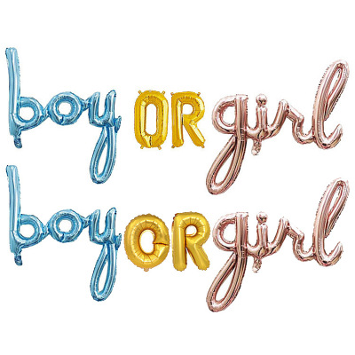 Baby Gender Reveal Party Decoration One-Piece Boy Or Girl Letter Set Baby Shower Layout