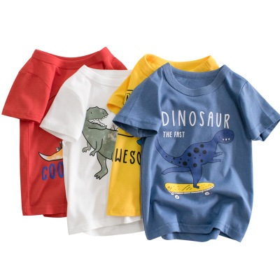 27Kids Brand Children's Clothing 2021 Summer New Wholesale Children's Short-Sleeved T-shirt Male Baby Clothes One Piece Consignment