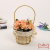 Living Room Dining Table Iron Flower Basket Simulation Plastic Flowers Home Decorative Fake Flower Bouquet Picnic Decoration Factory Direct Sales