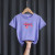 2067# Pure Cotton Girls' Baby T-shirt 2021 New Strawberry Print Fresh Children's Jacket Children's Cute Summer Clothes