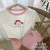 Muwanqing 2021 Summer New Children's T-shirt Children Girls' Baby Leisure Printed round Neck Bottoming Shirt