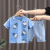 Baby Boy Summer Clothes Suit 2021 New Baby Clothes Western Style Boys' Summer Full Printed Calf Short Sleeve Two-Piece Set