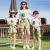 Internet Celebrity Parent-Child Suit a Family of Three and Four Mother-Child Mother-Daughter Matching Outfit Summer Suit Family Portrait Western Style Photo Suit Fashion