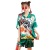 National Fashion Short-Sleeved Cardigan Artificial Silk Summer Shorts Pajamas Female Peking Opera Facial Makeup Star Same Style Chinese Style Home Wear