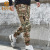2019 Spring Pants Men's Camouflage Cargo Pants Casual Sports Pants Ankle Length Ankle-Tied Loose Korean Style Trendy Fashion Brand