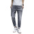 DBN Men's Clothing #2021 Summer New Fashion Brand Skinny Jeans Men's Slim Fit Cropped Trendy Embroidered Long Pants