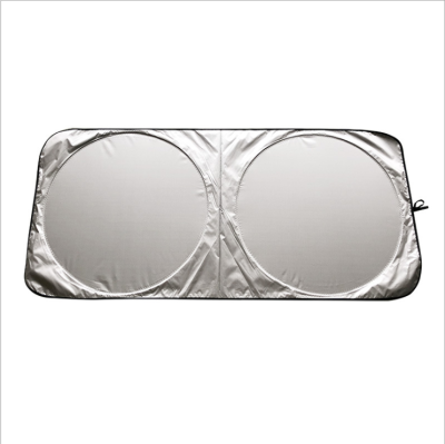 Car Sunshade Double Circle Silver-Coated Cloth Sun Front Block Summer Sun Visor 150*70 a Variety of Sizes