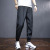 Summer Thin Ice Silk Pants Men's Casual Pants Breathable and Loose Air Conditioning Men's Pants Elastic Sports Pants