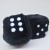 Plush Dice Pendant Plush Hot Stamping Dot Square Retro Car Rearview Mirror Pendant Fuzzy Color