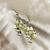 High-End Generous Earrings Korean Fashion Ear Hook Asymmetric Crystal Flowers Lace Eardrops Earrings