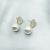 Earrings Retro Small Love Pearl Rake Nail Retro Blue Diamond Ear Bone Stud Rotating round Twist Plug