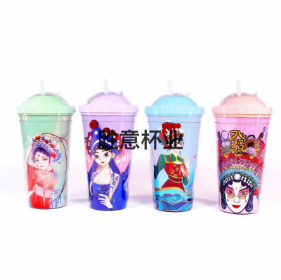 Plastic Cup Push Cover National Fashion
