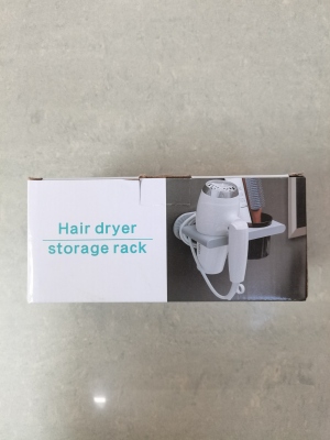 Hair Dryer Rack Punch-Free Bathroom Storage Rack Bathroom Hair Dryer Rack 1 Floor Wall-Mounted Hair Dryer Small