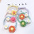 Resin Sunflower Flower Rubber Band Hair Rope Ins Simple Cute High Elastic Hair Ring Head Rope For Women