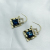 Sterling Silver Needle High-Grade Geometric Diamond Crystal Earrings Trendy Korean Graceful Online Influencer Simple Earrings