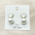 Earrings Retro Small Love Pearl Rake Nail Retro Blue Diamond Ear Bone Stud Rotating round Twist Plug