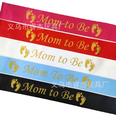Factory in Stock Welcome Kidspal Pairs Birthday Party Ink Print Shoulder Strap Mom to Be Shoulder Strap Ceremonial Belt
