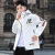 Lonock 2021 Spring/Summer Wear Hooded Casual Coat White for Men Fashion Outerwear Popular Teenagers Men's Jacket