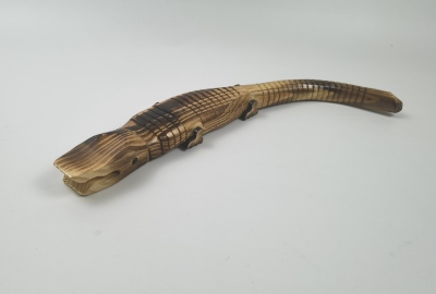 Factory Direct Sales Wooden Crocodile Model Wood Crocodile Toy 60cm Natural Pine Made Carbonized Paint