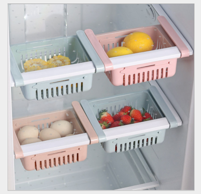 Refrigerator Storage Layer Classification Household Partition Box Organizing Refrigerator Preservation Refrigerated Single-Layer Plastic Rack