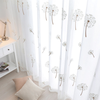 Factory Direct Sales Dandelion Bedroom Living Room Polyester Fiber Window Screen