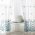 Elxi Home Textile Window Screen Factory Direct Sales Blue Leaves Bedroom Living Room Polyester Window Screen Curtain