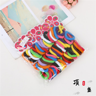 Candy Color Rainbow Hair Band Children Seamless High Elasticity Hair Band Towel Ring Simple Hair Accessories