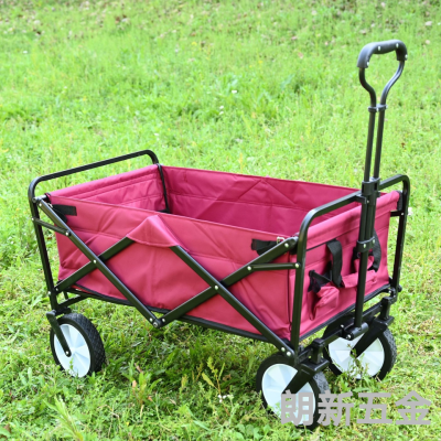Portable Shopping Cart Household Outdoor Camping Folding Trolley Camping Car 5-Inch Wheel Household Cart Wild Fishing Car