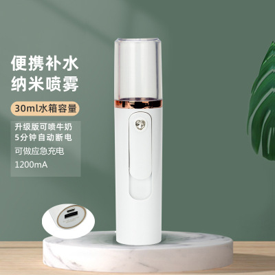 New Water Replenishing Instrument Power Bank Portable Beauty Instrument Nano Spray Device Handheld Facial Vaporizer Humidifier Factory