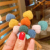Plush Velvet ~ Candy Color Love Heart-Shaped Hairpin Sweet Girl Ins Cute Bangs Clip Hair Clip Side Clip Mori Style Hairpin