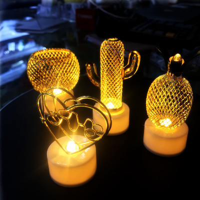 New Wishing Candle Light Electronic Led Wedding Proposal Small Gift Decoration Simulation Iron Small Night Children's Toy